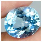 Oval Cut Natural Top Swiss Blue Topaz Africa 4.34c