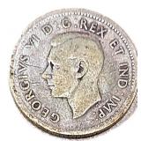Silver 1940 Canada 10ï¿½ Coin