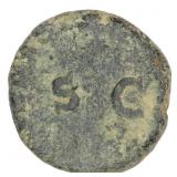 Claudius AE Quadrans Ancient Roman Coin