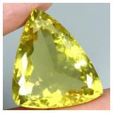 Trilliant Cut Natural Unheated Lemon Quartz Brazil