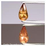 0.45ct 6.5x3.5mm Pear Natural Color Change Garnet