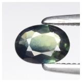 0.31ct 5x3.7mm VS Oval Natural Blue Green Sapphire