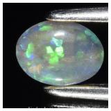0.17ct Oval Cabochon Natural Color Play Coober Ped