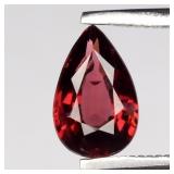 0.92ct Pear Natural Purplish Pink Rhodolite Garnet
