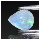 0.26ct Pear Cabochon Natural Color Play Coober Ped