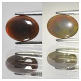 0.79ct Oval Cabochon Natural Black Opal - Spectral