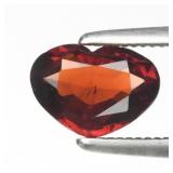 0.85ct 7x5mm Heart Natural Orange Spessartite Garn