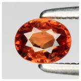 0.37ct 4.5x3.7mm Oval Orange Sapphire - Songea, Ta