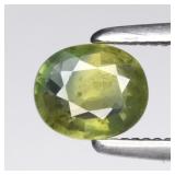 0.50ct 5.2x4.5mm Oval Natural Blue Green Sapphire