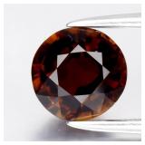 0.97ct 6.2mm VVS Round Natural Orange Tourmaline -