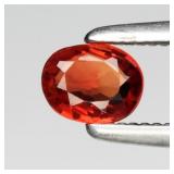 0.30ct 4.3x3.5mm VS Oval Maple Orange Sapphire - S