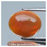 0.83ct Oval Cabochon Natural Opal - Rainbow Flash,