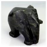 203.74ct 44x36mm Elephant Carving Natural Black Gr