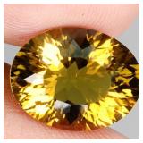 Oval Concave Cut Natural AAA Yellow Gold Citrine 7