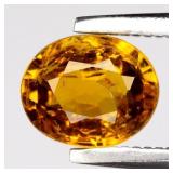 0.67ct 6x5mm Oval Natural Yellow Tourmaline - Unhe