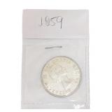 Silver 1959 Canada 50ï¿½ Coin