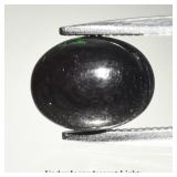 0.77ct 8.2x6.3mm Oval Cabochon Natural Black Opal