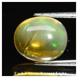 2.73ct 11x9.3mm Oval abochon Natural Opal - Rainbo