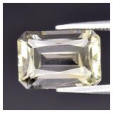 3.77ct 11x7.8mm VVS Octagon Natural Lemon Quartz -