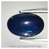 1.24ct 10x6.5mm Oval Cabochon Natural Black Opal -