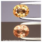 0.48ct 4.8x4mm Oval Natural Color Change Garnet -