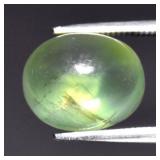 5.85ct 11.2x9mm Oval Cabochon Natural Green Prehni
