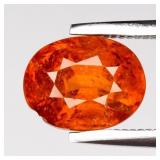 2.06ct 7.7x6mm Oval Natural Orange Spessartite Gar