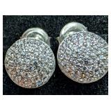 10K Gold 1.7g Cz Earrings Retail Value $1200