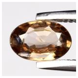 0.46ct 5.7x3.7mm VS Oval Natural Champagne Zircon