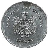 1980 Saint John New Brunswick Canada Trade Dollar