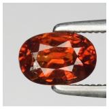 0.79ct 6.3x4.3mm Oval Natural Orange Spessartite G