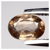 0.46ct 5.5x3.8mm Oval Natural Champagne Zircon - U