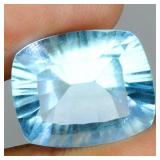 Antique Concave Cut Swiss Blue Topaz 7.88ct 13x11m