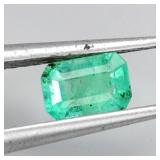 Emerald Cut 100% Natural Green Emerald Brazil 0.55