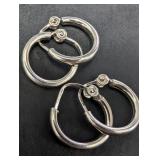 Silver Lots Of 2 Earrings Retail Value $30