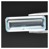 1.37ct 13x4.8mm Octagon Natural Light Blue Aquamar