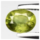 0.43ct 4.7x3.7mm Oval Natural Green Sapphire - Hea
