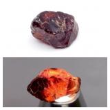 4.20ct 11.2x6.5mm Rough Natural Reddish Orange Gar