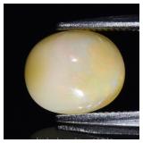 1.60ct 8.2x7mm Oval Cabochon Natural White Opal -