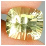 Antique Concave Cut Natural Yellow Citrine 7.11ct