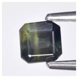 0.47ct 4x3.8mm Octagon Natural Blue Green Sapphire