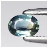 0.23ct 4.5x3.2mm VVS Oval Natural Green-Blue Sapph
