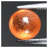 1.33ct Semi-Round Cabochon Natural Orange Spessart