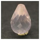 2.73ct Briolette Drilled Natural Pink Rose Quartz