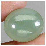10.40 Ct 15x13mm Oval Cab Natural Jadeite Type A G