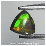 0.19ct Triangle Cabochon Natural Black Opal - Colo