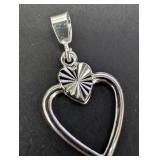 Silver Heart Pendant Retail Value $30