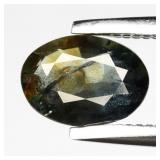 0.69ct 6.5x4.5mm Oval Natural Blue Green Sapphire