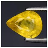 1.14ct 7.5x5.5mm Pear Yellow Sapphire - Malawi, Af