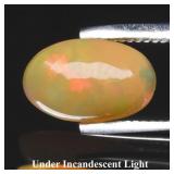 0.52ct 7.8x5mm Oval Cabochon Natural Opal - Color